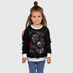 Свитшот детский Ронин самурай киборг, цвет: 3D-белый — фото 2
