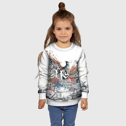 Детский свитшот Человек и Родина / 3D-Белый – фото 4