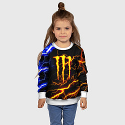 Свитшот детский Monster energy шторм, цвет: 3D-белый — фото 2