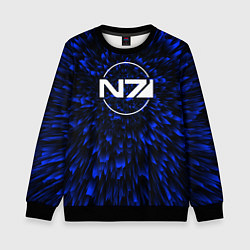 Детский свитшот Mass Effect blue energy