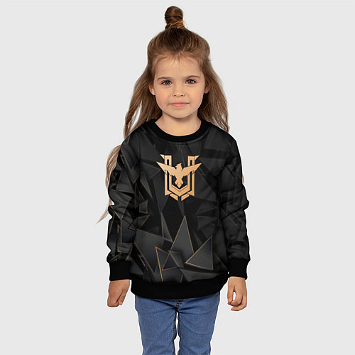 Детский свитшот Free Fire golden poly / 3D-Черный – фото 4