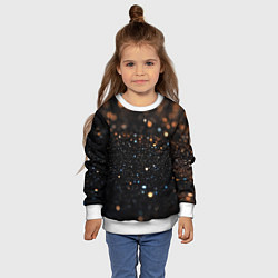 Свитшот детский Черный текстурный фон, цвет: 3D-белый — фото 2