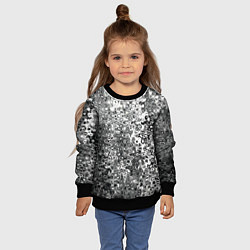 Свитшот детский Чёрно-белый абстрактная текстура, цвет: 3D-черный — фото 2