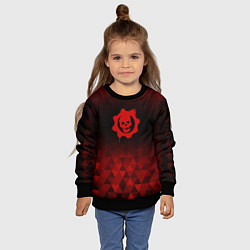 Свитшот детский Gears of War red poly, цвет: 3D-черный — фото 2