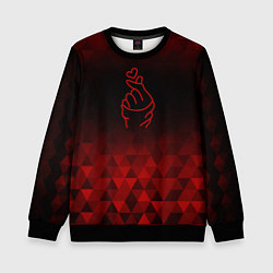Детский свитшот K Pop red poly