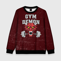 Свитшот детский Gym demon, цвет: 3D-черный