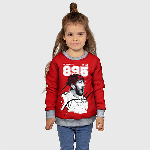 Детский свитшот Alex Ovechkin 895 / 3D-Меланж – фото 4