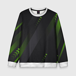 Свитшот детский Color black green, цвет: 3D-белый