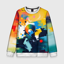Свитшот детский Абстракция в деталях, цвет: 3D-белый