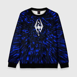 Детский свитшот Skyrim blue energy