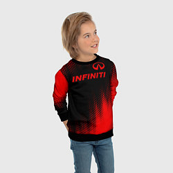 Свитшот детский Infiniti - red gradient посередине, цвет: 3D-черный — фото 2