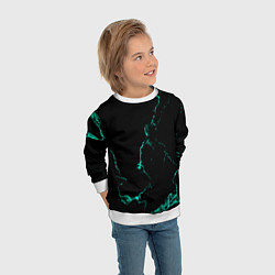 Свитшот детский Color black turquoise, цвет: 3D-белый — фото 2