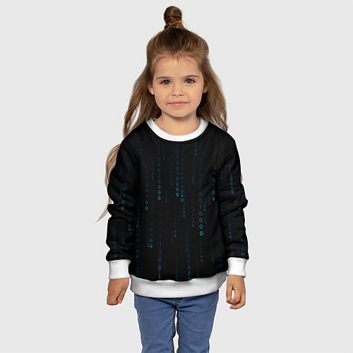Детский свитшот Color black blue / 3D-Белый – фото 4