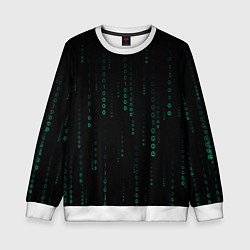 Свитшот детский Color black turquoise, цвет: 3D-белый