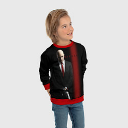 Свитшот детский Агент Hitman, цвет: 3D-красный — фото 2