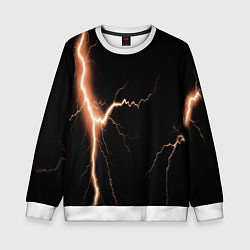 Свитшот детский Lightning orange, цвет: 3D-белый