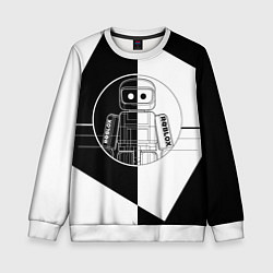 Свитшот детский Роблокс робот, цвет: 3D-белый