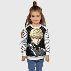 Свитшот детский Генос one punch man, цвет: 3D-белый — фото 2