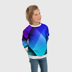 Свитшот детский Color blue, цвет: 3D-белый — фото 2