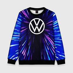 Свитшот детский Volkswagen neon energy, цвет: 3D-черный
