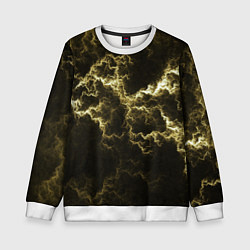 Свитшот детский Lightning yellow, цвет: 3D-белый