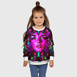 Свитшот детский Три лица, цвет: 3D-белый — фото 2