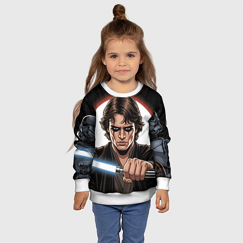 Детский свитшот Энакин скайуокер звездные войны / 3D-Белый – фото 4