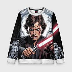 Свитшот детский Энакин Скайуокер Anakin Skywalker, цвет: 3D-белый