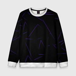 Свитшот детский Color purple line, цвет: 3D-белый