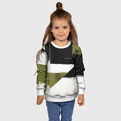 Детский свитшот Haval логотип / 3D-Белый – фото 4