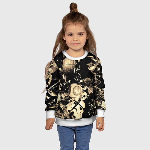 Детский свитшот Дарт Вейдер Йода Чубакка и другие из Star Wars / 3D-Белый – фото 4