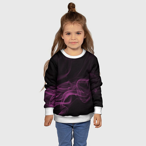 Детский свитшот Color smoke pink / 3D-Белый – фото 4