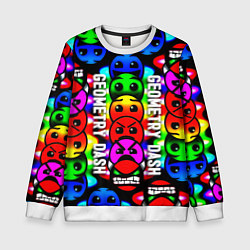 Детский свитшот Geometry dash neon gradient