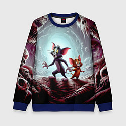 Детский свитшот Том и Джерри в пещере ужасов - хэллоуин