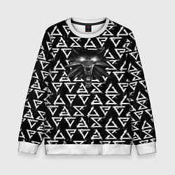 Детский свитшот Ведьмак паттерн лого