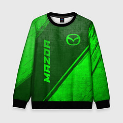 Детский свитшот Mazda - green gradient вертикально