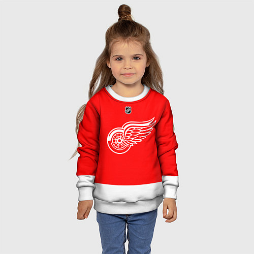 Детский свитшот Detroit Red Wings red / 3D-Белый – фото 4