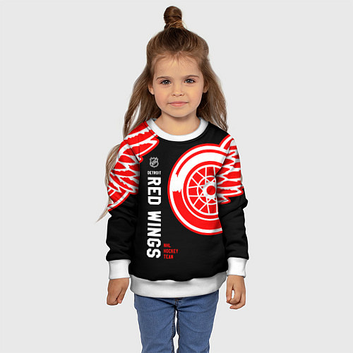 Детский свитшот Detroit Red Wings team / 3D-Белый – фото 4