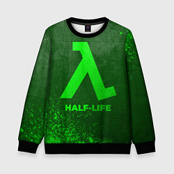 Свитшот детский Half-Life - green gradient, цвет: 3D-черный