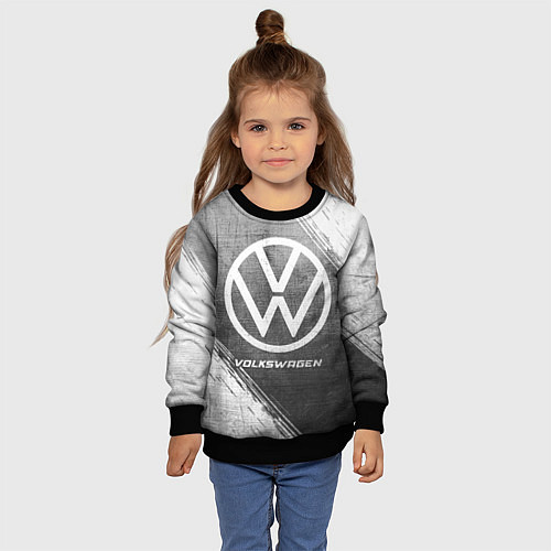 Детский свитшот Volkswagen - grey gradient / 3D-Черный – фото 4