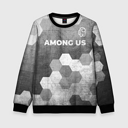 Детский свитшот Among Us - grey gradient посередине