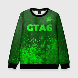 Детский свитшот GTA6 - green gradient посередине