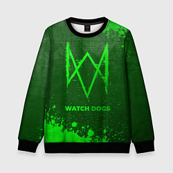 Детский свитшот Watch Dogs - green gradient