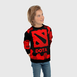 Свитшот детский Dota - red gradient, цвет: 3D-черный — фото 2