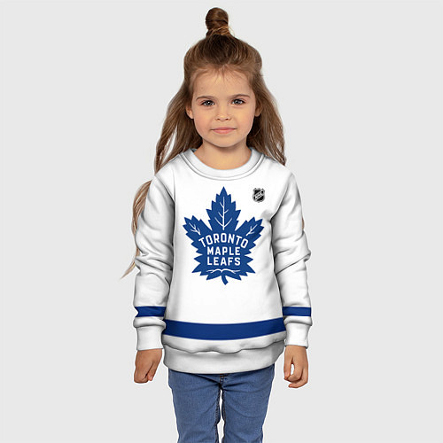 Детский свитшот Toronto Maple Leafs - white / 3D-Белый – фото 4