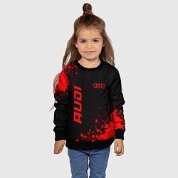 Свитшот детский Audi - red gradient вертикально, цвет: 3D-черный — фото 2