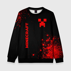 Свитшот детский Minecraft - red gradient вертикально, цвет: 3D-черный