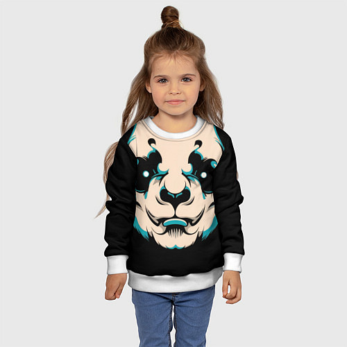 Детский свитшот Взгляд панды / 3D-Белый – фото 4