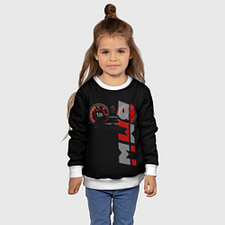 Свитшот детский BMW спидометр и надпись, цвет: 3D-белый — фото 2