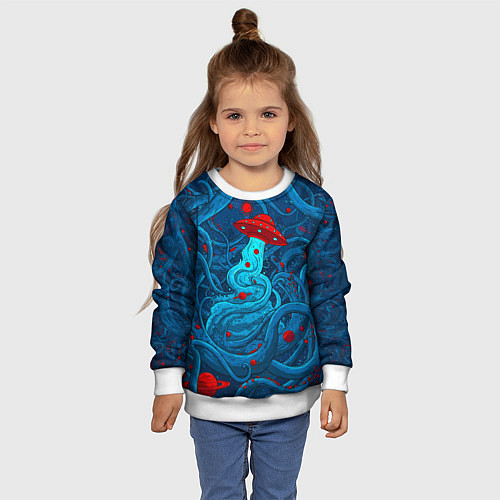 Детский свитшот Контакт с хаосом / 3D-Белый – фото 4